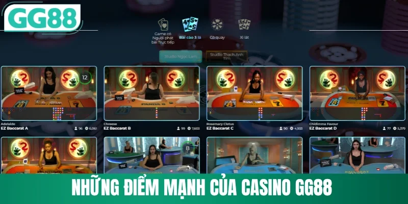 Casino GG88 2 Những thế mạnh tạo nên sự khác biệt của casino GG88